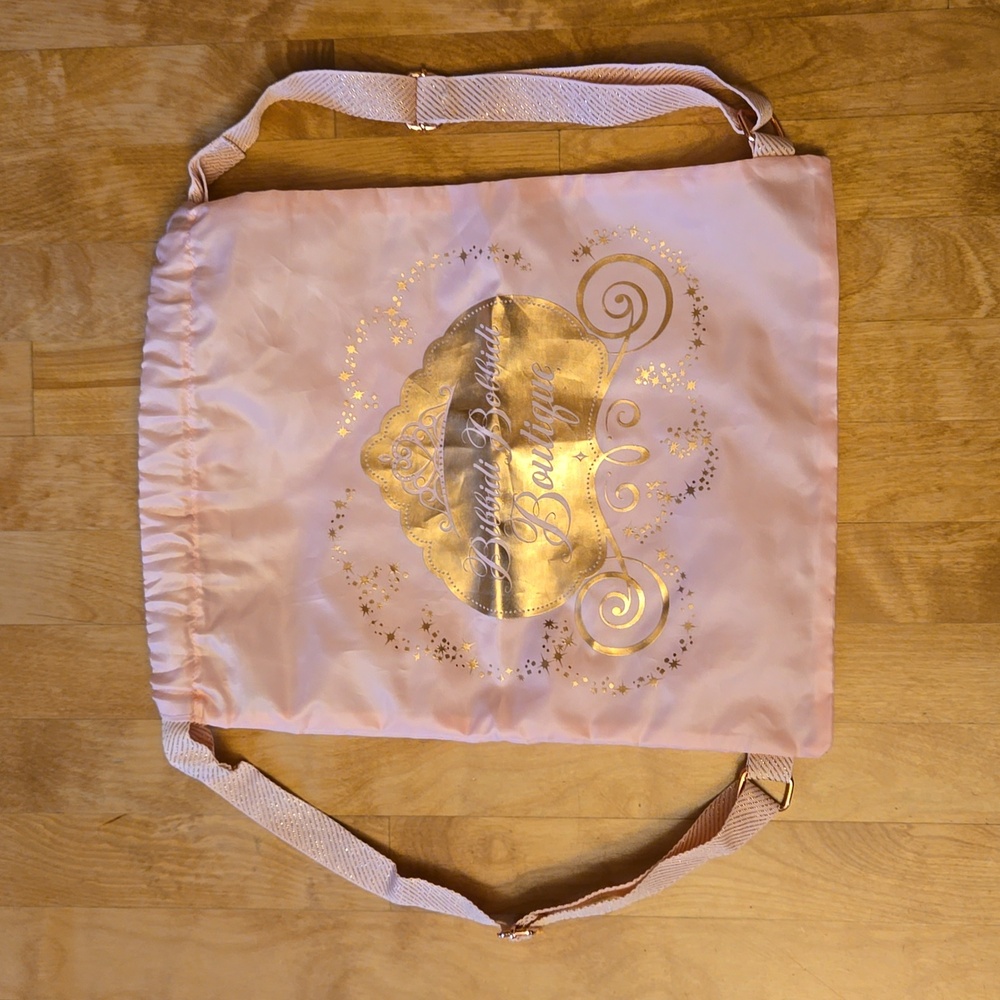 Disney bibbidivbobbidi boutique drawstring light pink back pack